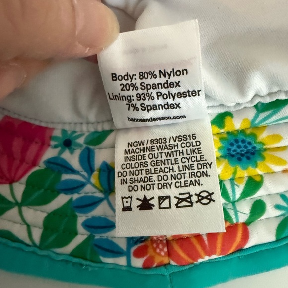 Hanna Andersson Floral Baby/Toddler Kids Sun and Swim Hat NWOT - Picture 4 of 4